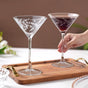 Vinea Etched Martini Glass Set Of 2 220ml