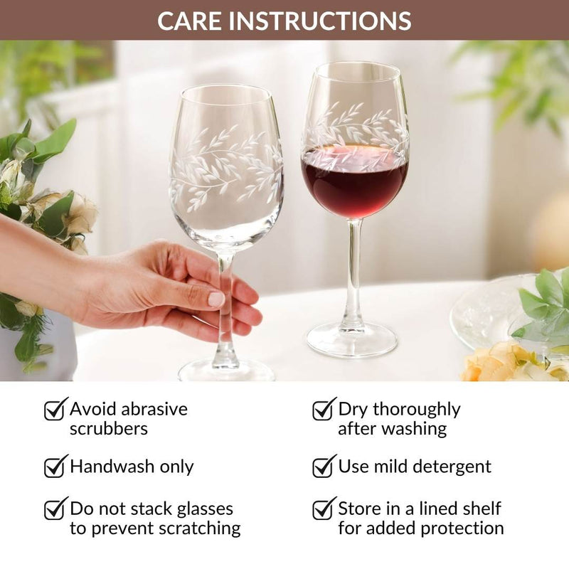 Vinea Etched Wine Glass Set Of 2 460ml