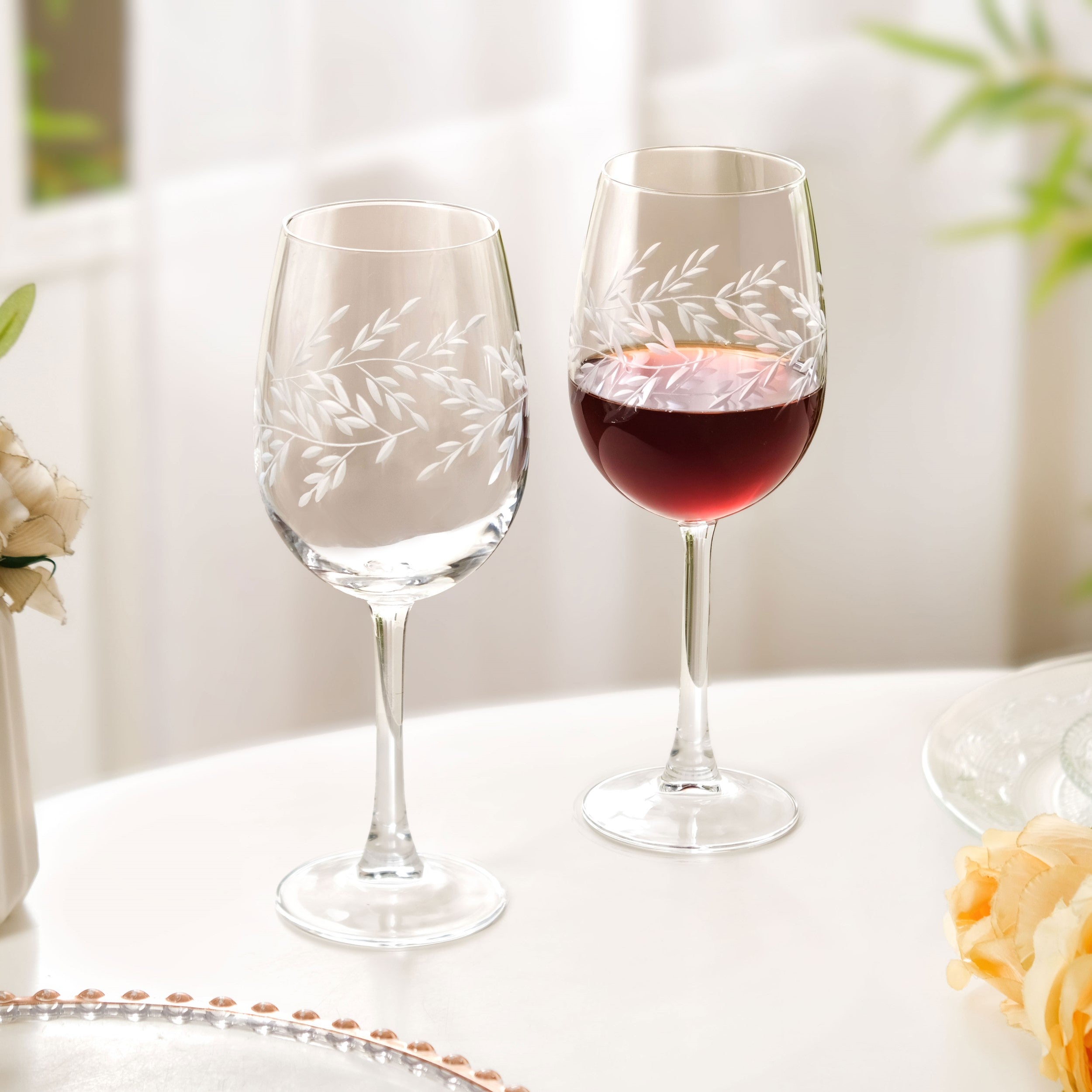 Vinea Etched Wine Glass Set Of 2 460ml