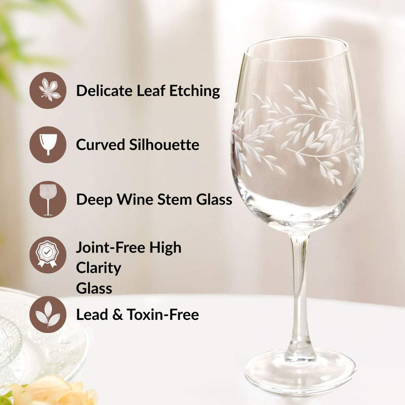 Vinea Etched Wine Glass Set Of 2 460ml