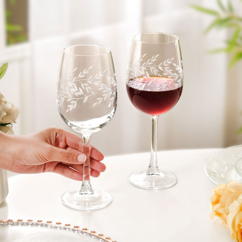 Vinea Etched Wine Glass Set Of 2 460ml