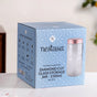 Vintage Embossed  Glass Jar With Rose Gold Lid Set Of 4 1500ml