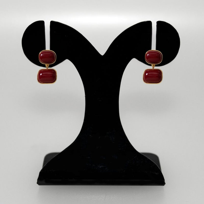 Vintage Ethereal Earrings Red