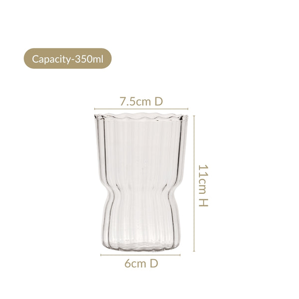 Trending Tiered Glass Tumbler Set Of 2 350ml