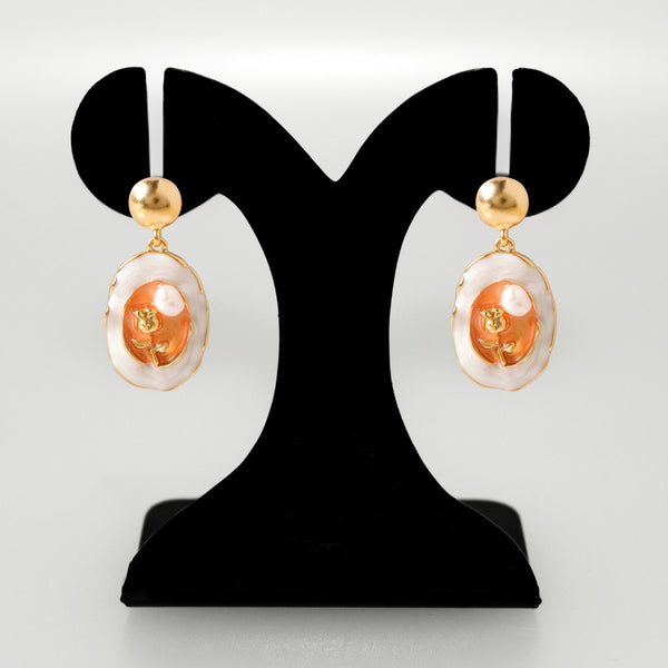 Vintage Rose Dangle Earrings
