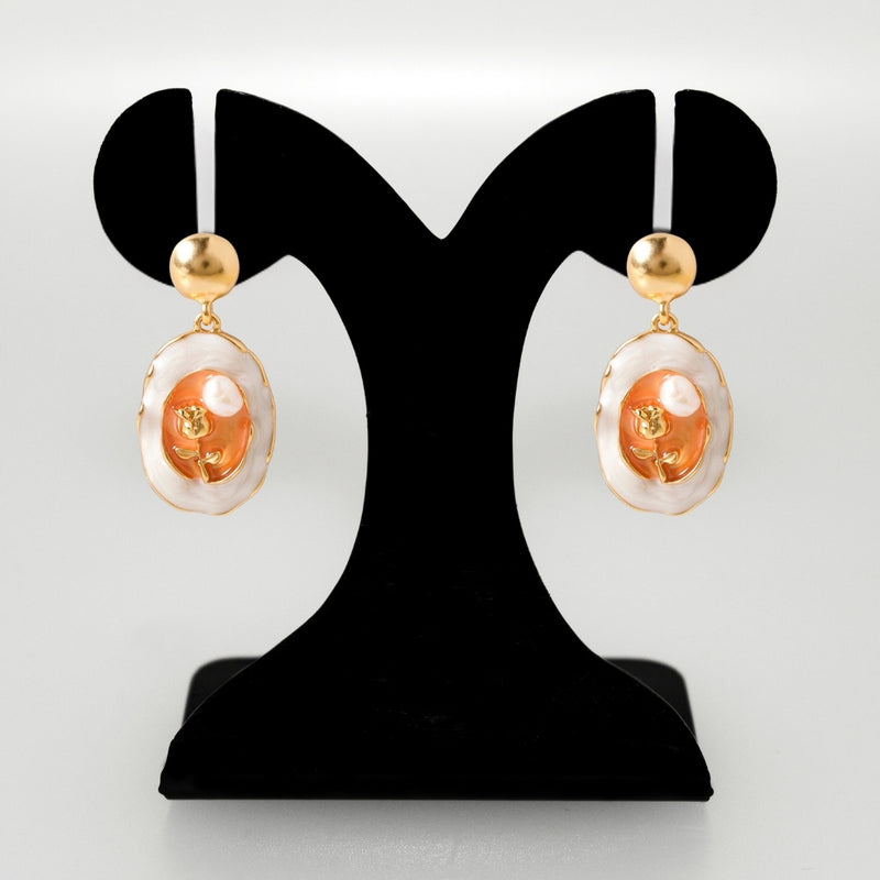 Vintage Rose Dangle Earrings