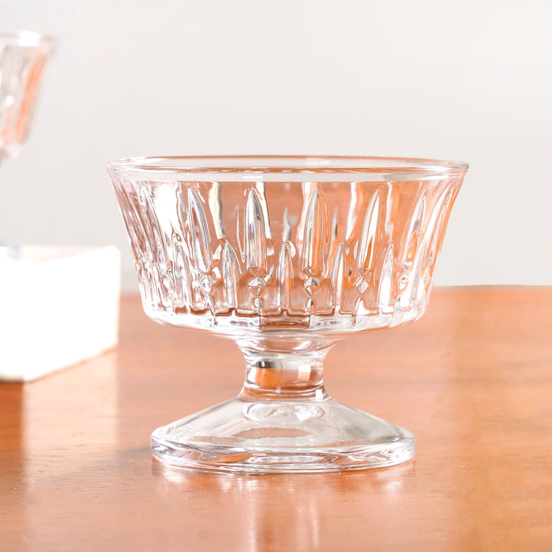 Vintage Thick Stem Dessert Bowls Set Of 6 120ml