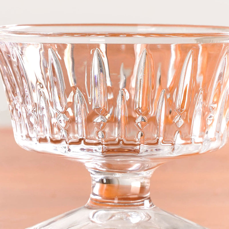 Vintage Thick Stem Dessert Bowls Set Of 6 120ml