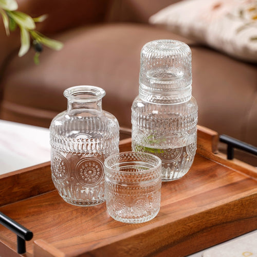 Vintage Bedside Carafe Gift Set Of 2