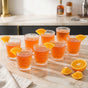 Vintage Embossed Shot Glass Set Of 12 55ml
