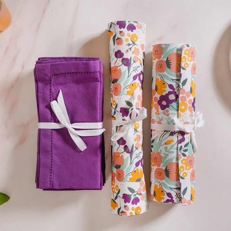 Viola Cotton Dining Table Linen Set Of 13