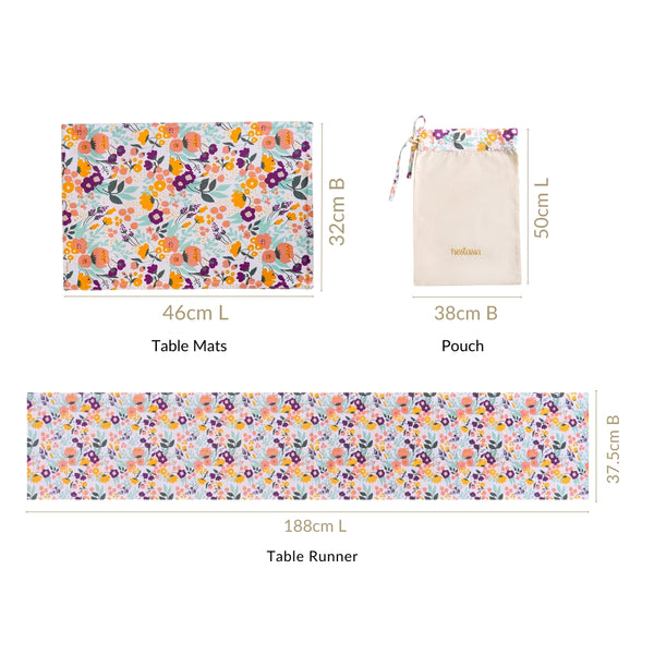 Viola Table Mat And Runner Set Of 7