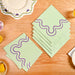 Violet Wave Embroidered Cotton Table Napkin Set Of 6