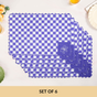 Violetta Cotton Embroidered Table Mat Purple Set Of 6
