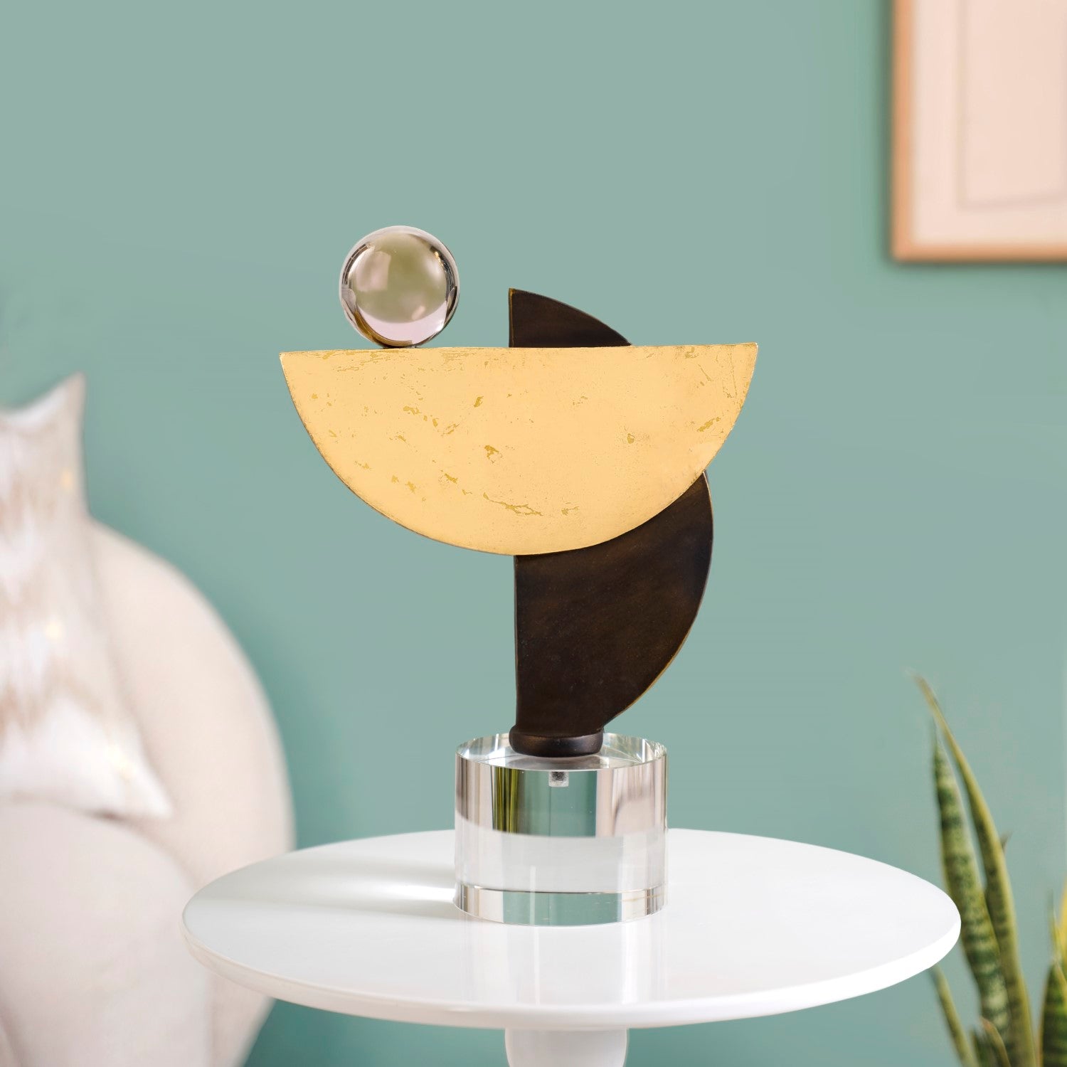 Visual Balance Abstract Art With Gold Foil