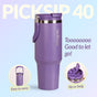 PickSip 40 Insulated Tumbler Bottle With Top Handle Viva Violet 1200ml