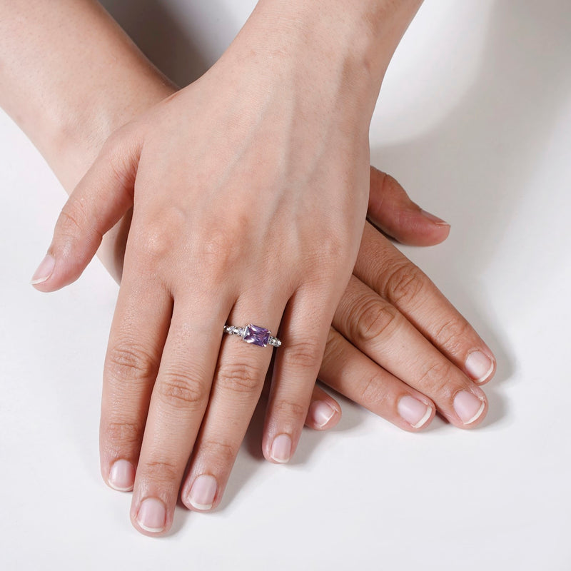Vivacious Violet Statement Ring