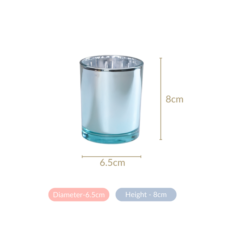 Votive Glass Tealight Holder Set Of 4 Blue