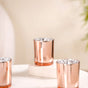 Home Decor Reflective Tealight Holders Set Of 4 Pink