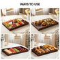 Scallop Rim Nero Platter Rectangle 41x25cm
