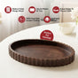 Scallop Rim Nero Platter Oval 35x25cm
