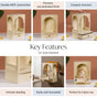 Wall Mountable Mandir For Home And Office 30x17x42cm