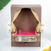 Wall Mountable Pooja Mandir Small With Aasan Thali And Curtain Set