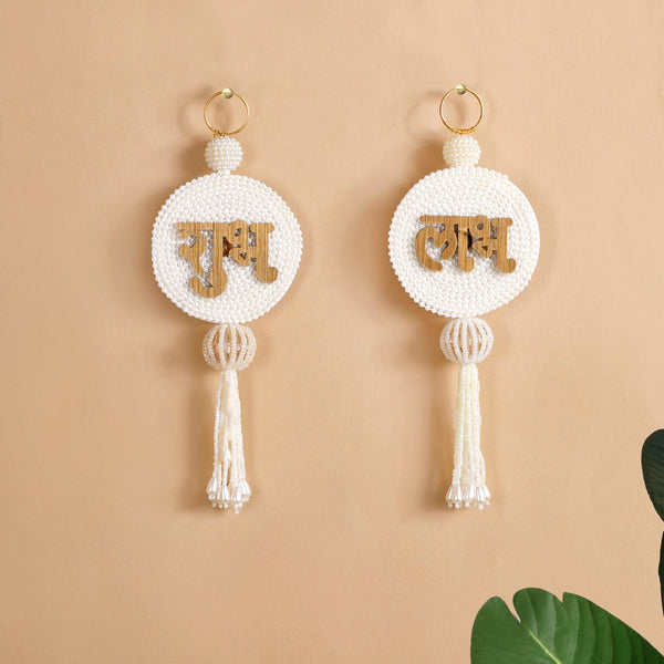 Pearl Shubh Labh Wall Hangings Set Of 2