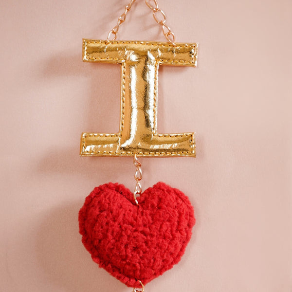 I Love You Wall Hanging Red Set Of 2 14 Inch