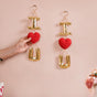 I Love You Wall Hanging Red Set Of 2 14 Inch