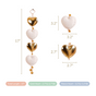 Heart Shaped Wall Decor White And Gold Set Of 2 17 Inch - heart wall art, gold heart decor, white wall decor, love-themed home decor