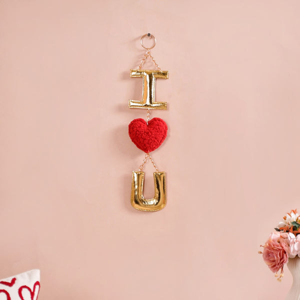 I Love You Wall Hanging Red Set Of 2 14 Inch