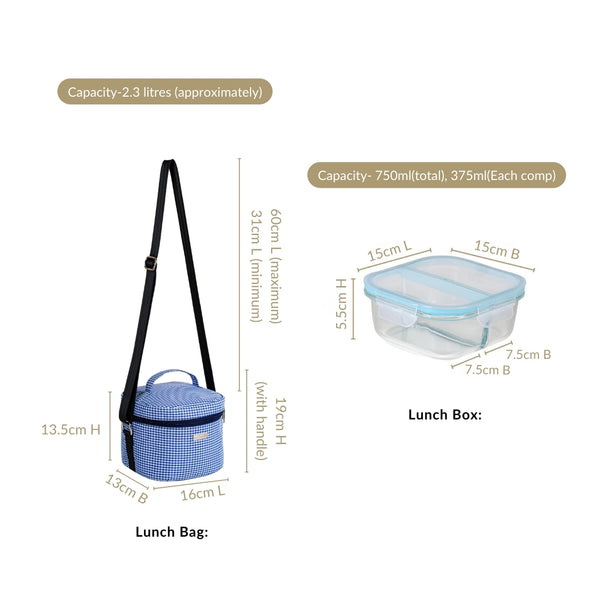 Wanderlust Thermal Lunch Bag Hamper Set