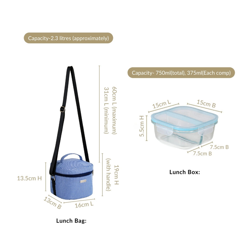 Wanderlust Thermal Lunch Bag Hamper Set