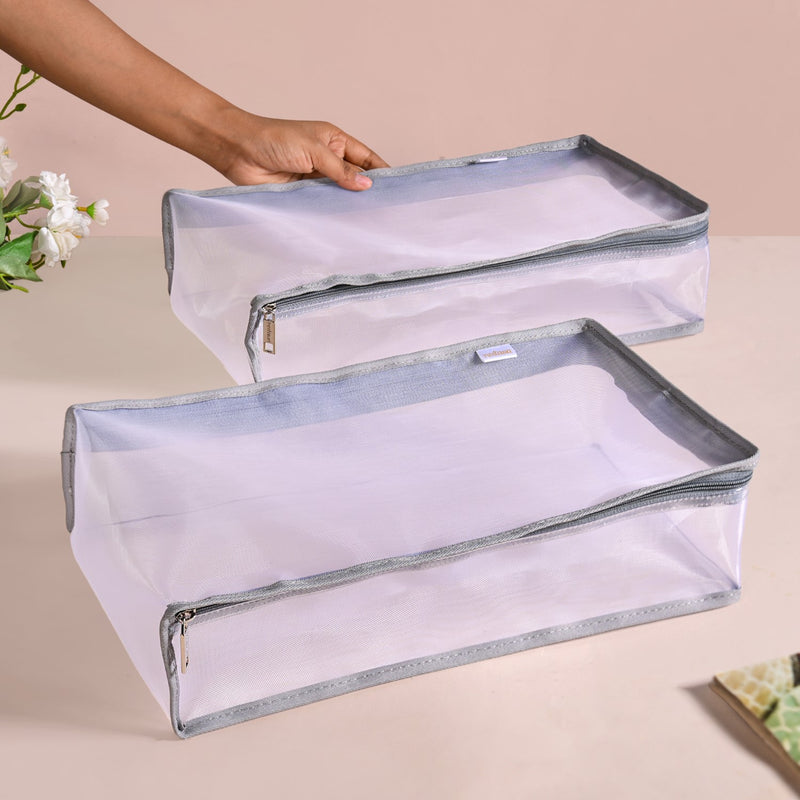 Wardrobe Organiser Storage Bag Duo In Grey