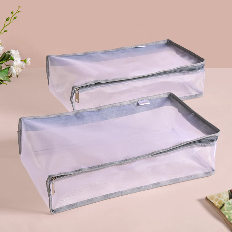 Wardrobe Organiser Storage Bag Duo In Grey