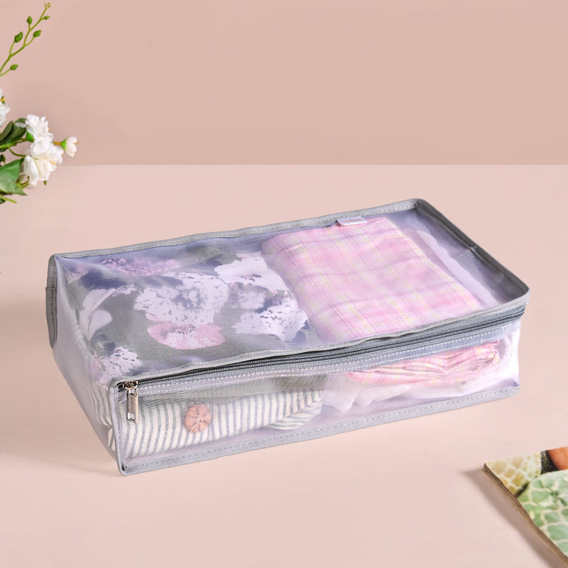 Wardrobe Organiser Storage Bag Duo In Grey