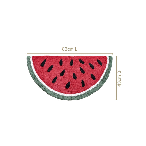 Watermelon Anti Slip Tufted Cotton Mat 83x43cm