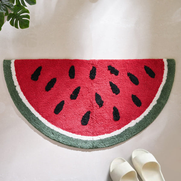 Watermelon Anti Slip Tufted Cotton Mat 83x43cm