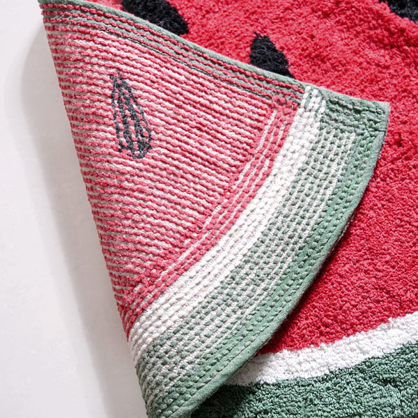 Watermelon Anti Slip Tufted Cotton Mat 83x43cm
