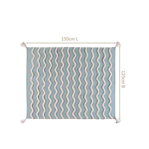 Wave And Weave Pure Cotton Throw