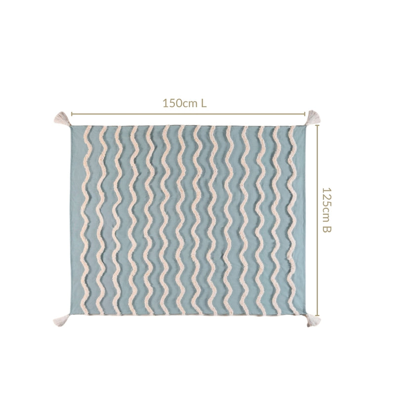 Wave And Weave Pure Cotton Throw