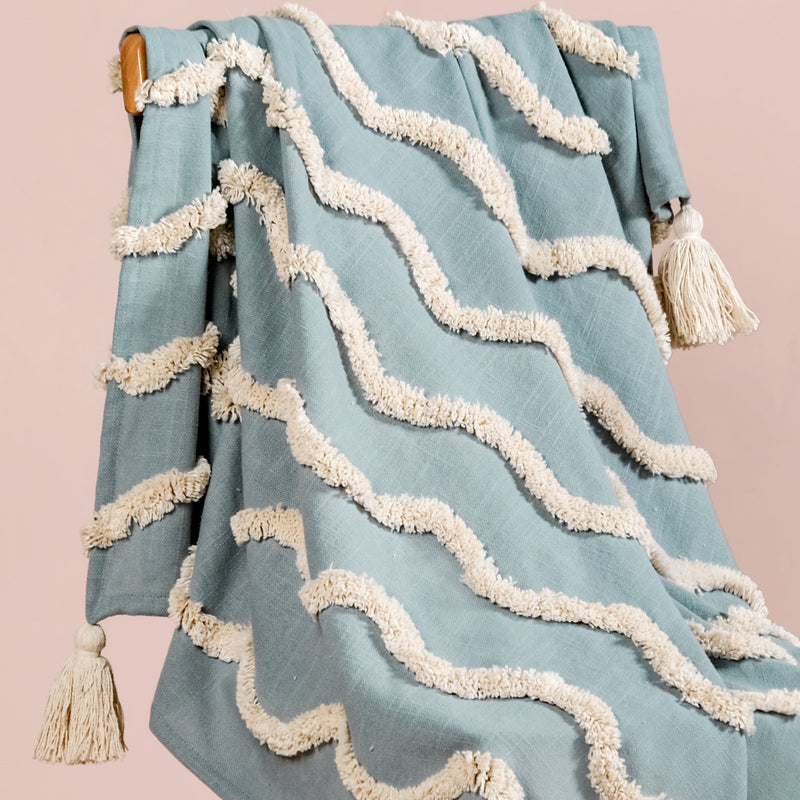 Wave And Weave Pure Cotton Throw