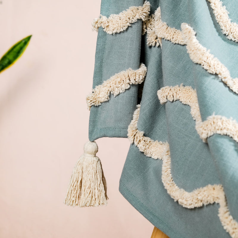 Wave And Weave Pure Cotton Throw