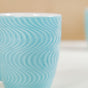 Set of 6 Blue Ocean Waves Mug 230ml