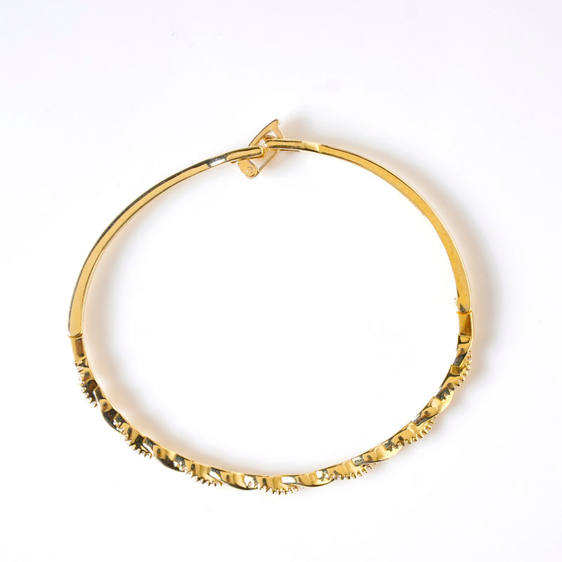 Waves And Swirls Gold Bracelet