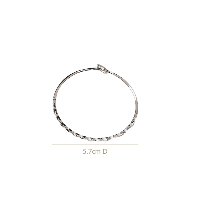 Waves And Swirls Silver Bracelet