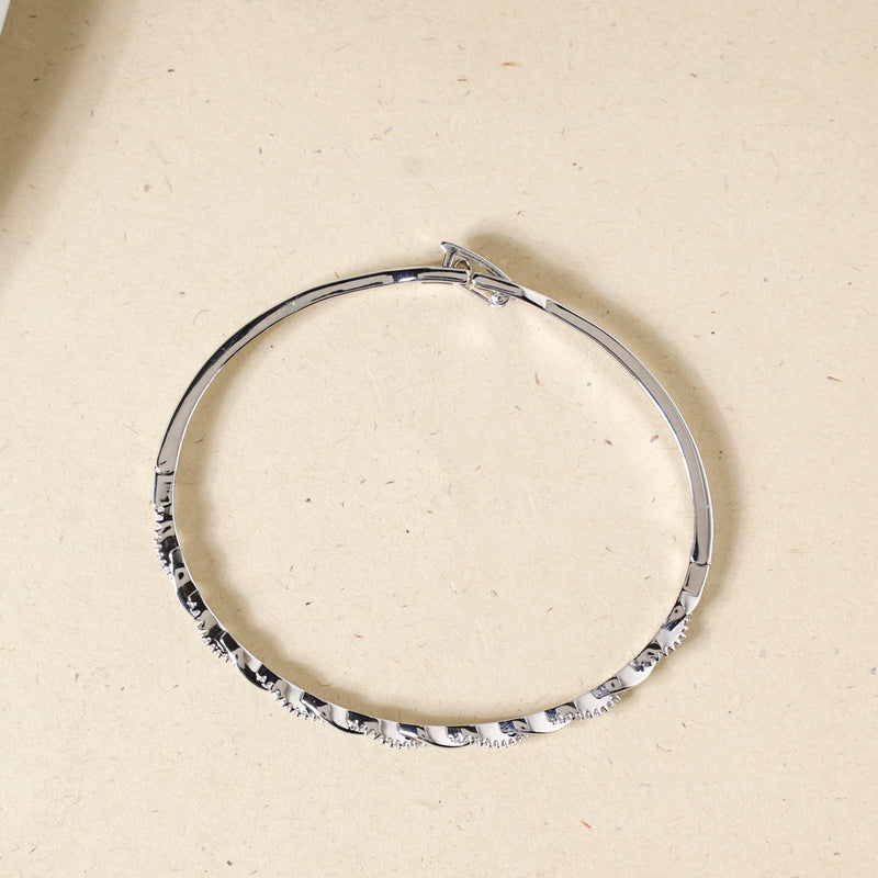 Waves And Swirls Silver Bracelet