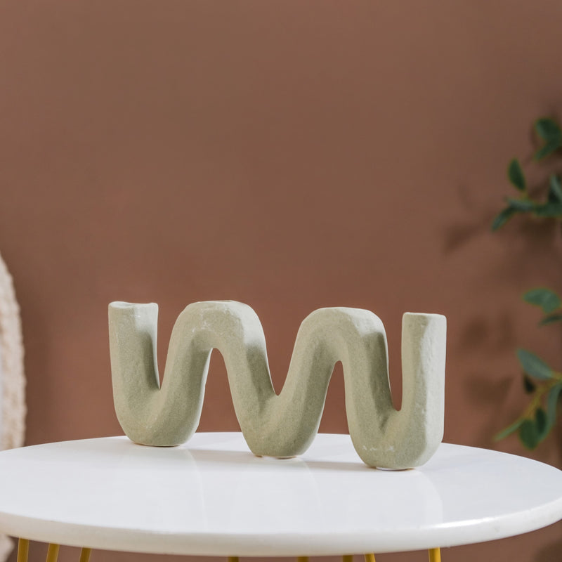 Frosted Wave Ceramic Flower Vase