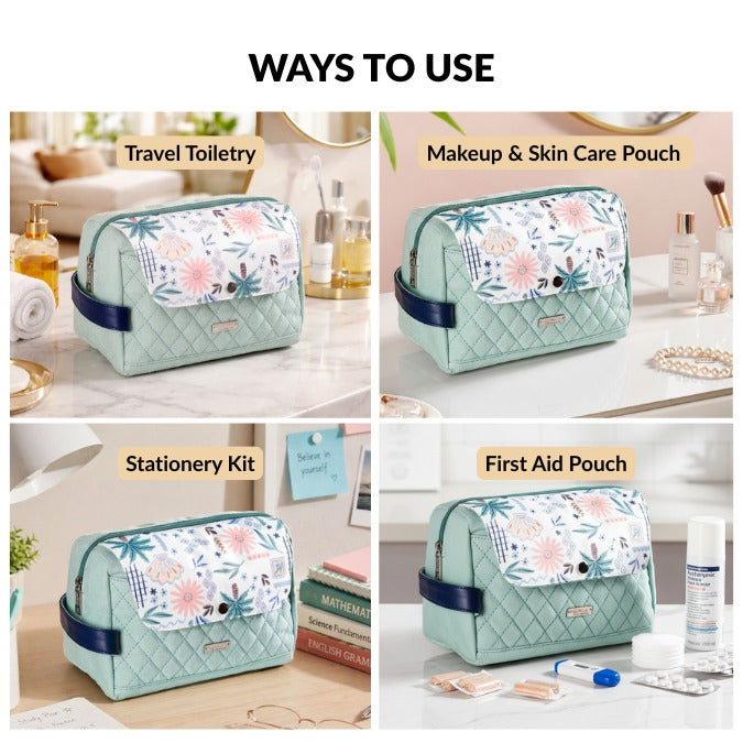 Tropical Mint Cosmetic Pouch